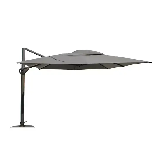 4 Seasons Outdoor Hacienda Antraciet/Charcoal met Parasolvoet - Parasol, 4 Seasons Outdoor, Tuinmeubels