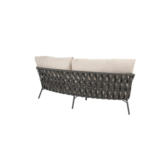 Albareto Organic Living Bench 2.5 Seater Anthr With 3 Cushions - Achterkant, 4 Seasons Outdoor, Tuinmeubels