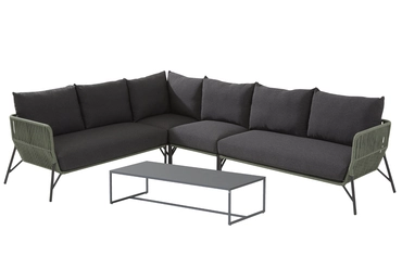 Antara Loungeset (incl. Valetta-Salontafel) - Groen, Taste by 4 Seasons Outdoor, Tuinmeubels