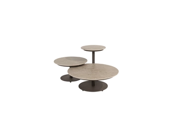 Boaz coffee table ceramic central leg terre 60 X 35cm set, 4 Seasons Outdoor, tuinmeubels.nl