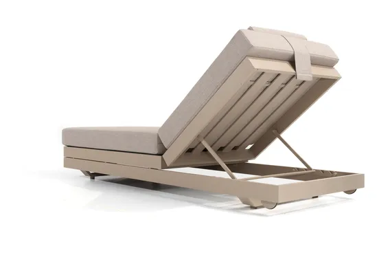 Cali sunbed latte met kussen onderkant, 4 Seasons Outdoor, tuinmeubels.nl