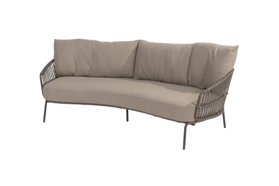 Capalbio organic living 3 seater bench terre with 3 voorkant, 4 Seasons Outdoor, tuinmeubels.nl