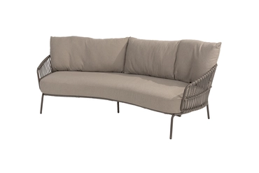 Capalbio organic living 3 seater bench terre with 3 voorkant, 4 Seasons Outdoor, tuinmeubels.nl