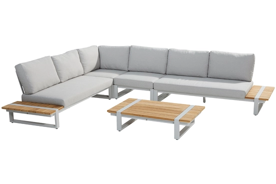 Country Loungeset (incl. Salontafel) - Frost Grey, Taste by 4 Seasons Outdoor, Tuinmeubels