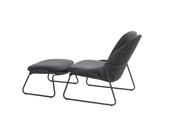 Delano loungestoel met voetenbank, 4 Seasons Outdoor, Tuinmeubels