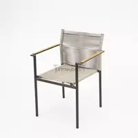 Dining Tuinstoel Jakarta Grijs Touw Zwart Aluminium RVS Stoel Tuin Applebee