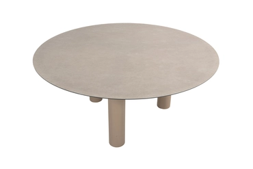 Donato lage diningtafel 160 cm (H69) keramiek print latte details, 4 Seasons Outdoor, tuinmeubels.nl