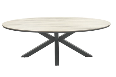 Edison tafel 220x115xH75 cm zwartteak, Garden Impressions, tuinmeubels.nl