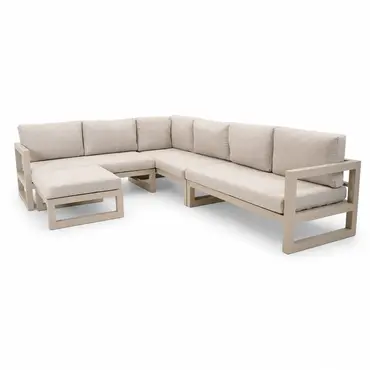 Grosso hoekbank 4 delig groot R beige, Vita, Tuinmeubels.nl