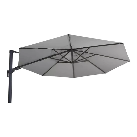 Grote Zweefparasol VirgoFlex Antraciet 3,5m met Kruisvoet en Parasolvoettegels - Parasol 2, Lesli Living, Tuinmeubels