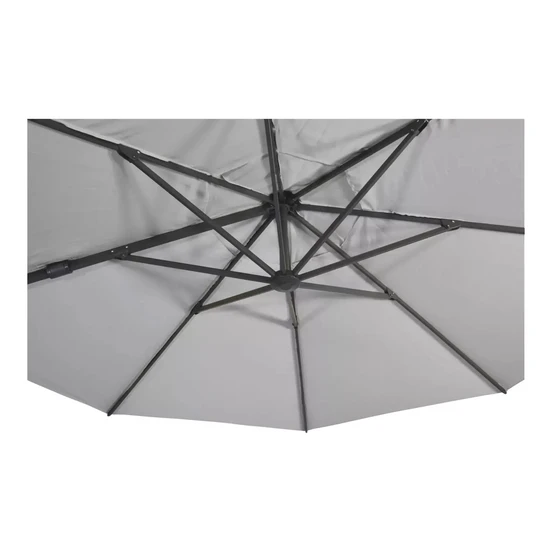 Grote Zweefparasol VirgoFlex Antraciet 3,5m met Kruisvoet en Parasolvoettegels - Parasol 3, Lesli Living, Tuinmeubels