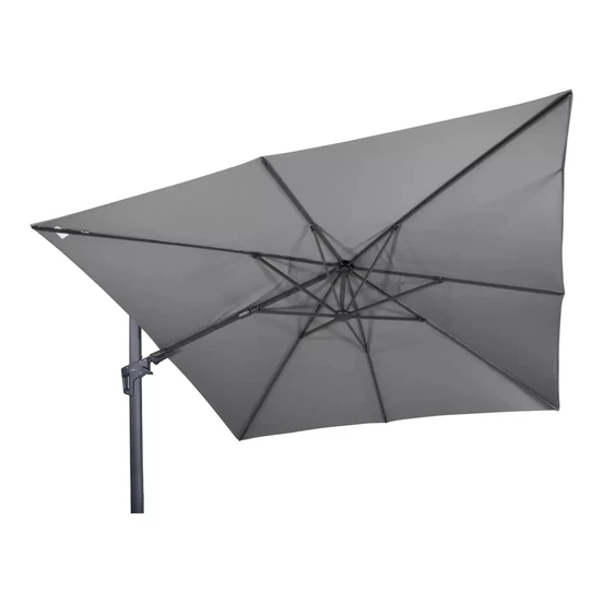 Grote Zweefparasol VirgoFlex Antraciet 3x3m met Kruisvoet en Parasolvoettegels - Parasol 2, Lesli Living, Tuinmeubels