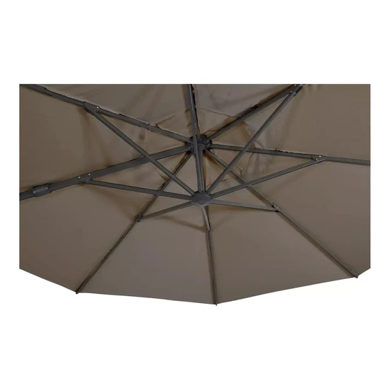 Grote Zweefparasol VirgoFlex Taupe 3,5m met verrijdbare 90kg voet - afbeelding 4