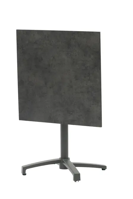 Julia HPL bistro table 70x70cm grey omhoog voorkant, SenS-Line, tuinmeubels.nl