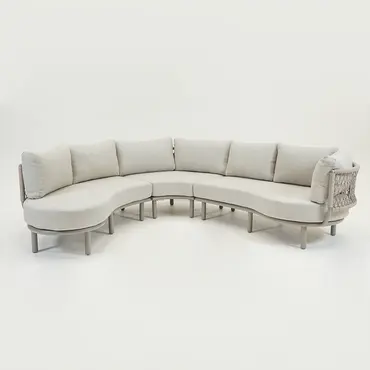 Matera L/D set 3-delig taupe/rope sand/vally sand, Garden Impressions, tuinmeubels.nl