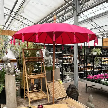 Parasol Bali Roze Ø185 cm, Van der Leeden, Tuinmeubels