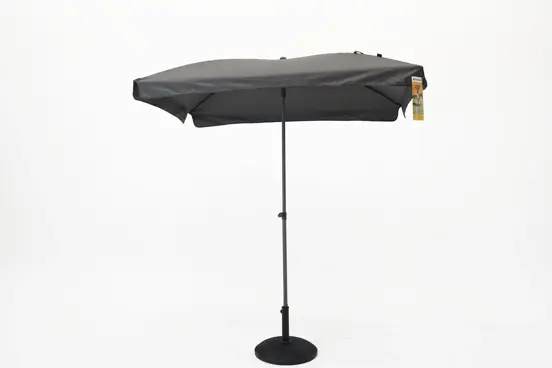 Patmos 210x140cm grijs met 25kg voet parasol, Madison, tuinmeubels