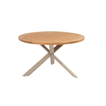 Prado Teaktafel Ø130 cm Latte, 4 Seasons Outdoor, Tuinmeubels