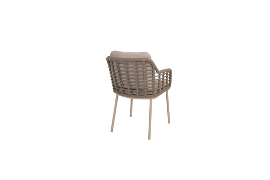 Puglia dining chair latte met 2 kussens achterkant, 4 Seasons Outdoor, tuinmeubels.nl