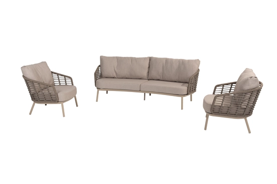 Puglia loungeset incl. voetenbank set, 4 Seasons Outdoor, tuinmeubels.nl