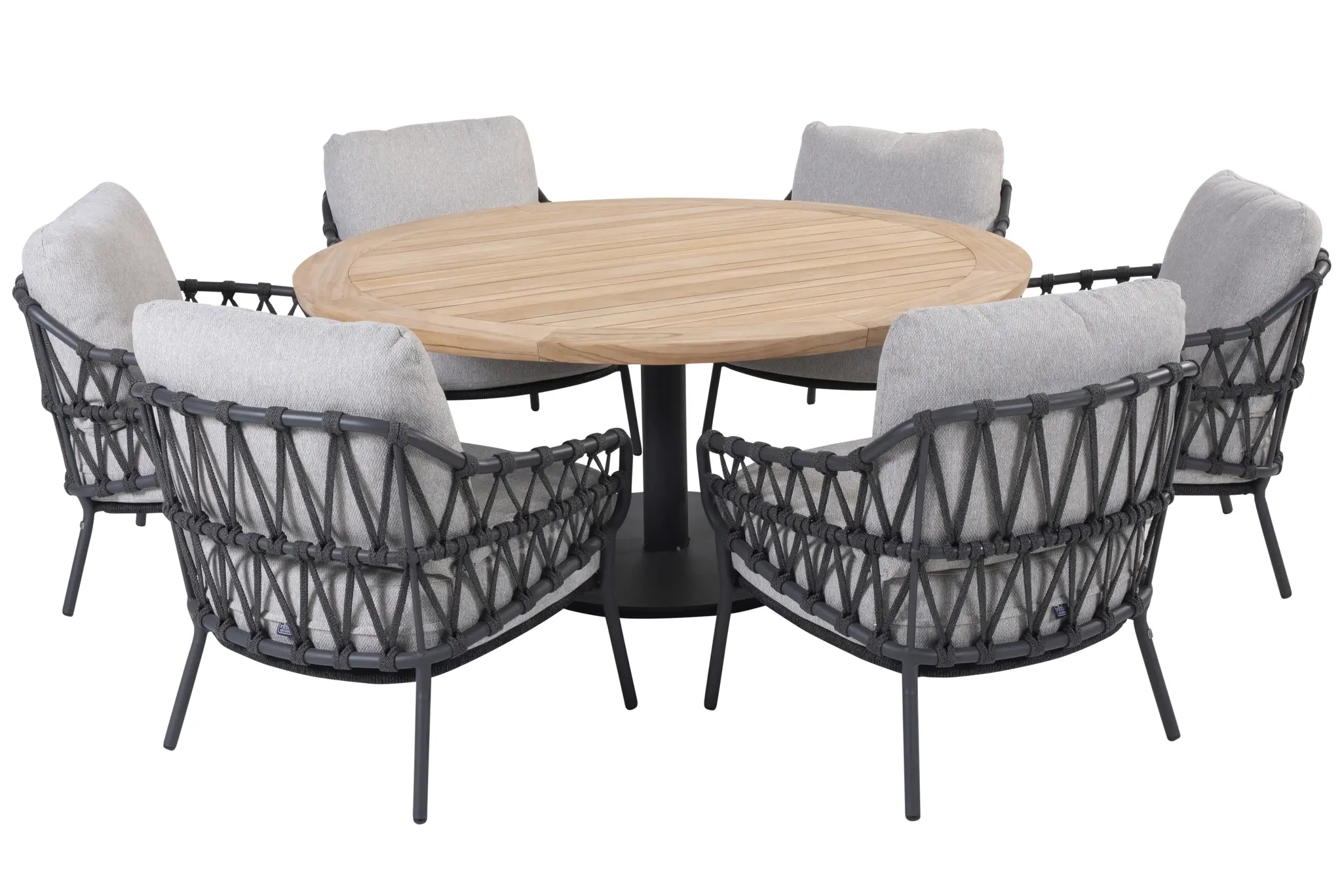 Saba tafel Ø160x69cm met 6 Calpi stoelen