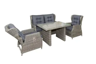 Sacha loungediningset kobo grijs