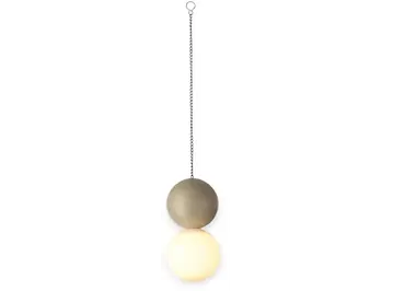 Solar hanging light d10h20cm grijs, Lumineo, tuinmeubels