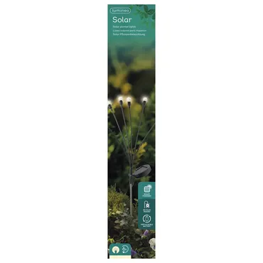 Solar stake light h70cm zwart verpakking, Lumineo, tuinmeubels