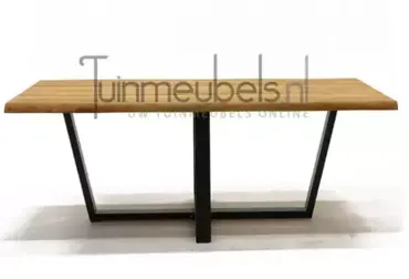 Tuintafel Universo teak 200x100x78 - zijkant - tuinmeubels.nl
