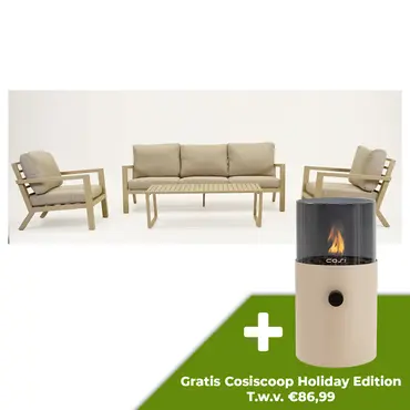 Vita Emerson Loungeset Beige 4-delig