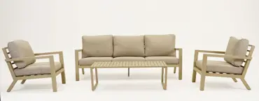 Vita Emerson loungeset beige 4-delig, Vita, tuinmeubels