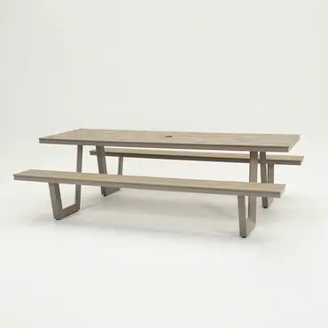 Vita Massa rechthoekige picknicktafel taupe XL, Vita tuinmeubelen, tuinmeubels.nl